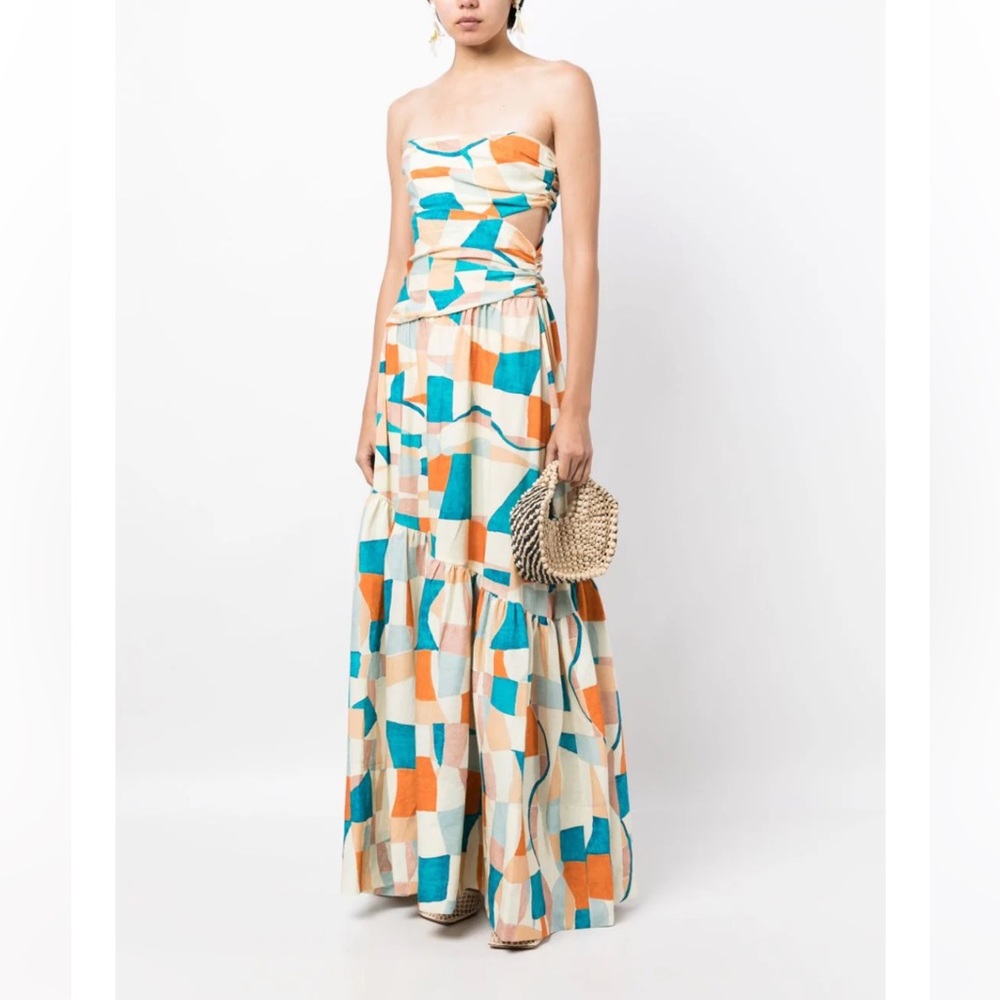 ALC Lark Dress in Multi-Colored Pattern Cut Out, NWT, 00